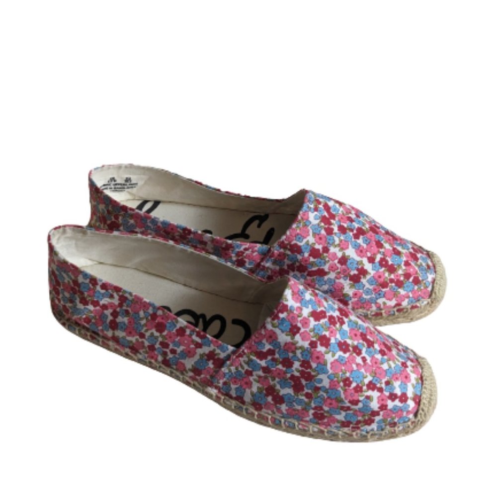 Sam Edelman Floral Printed Espadrilles Fabric upper/Lining Size 8.5M NWOT